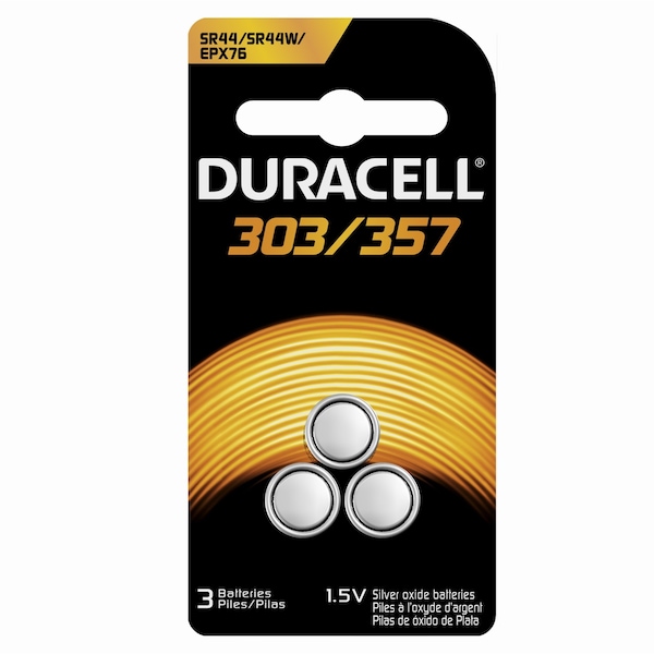 Duracell Specialty Watch Battery, PK3 D303/357B3PK - main